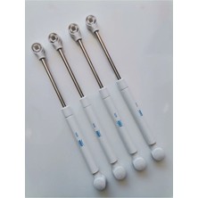 Moontime Alaçatı Dolap Amortisörü Beyaz 4 Adet Gazlı Piston Kapak Hidroliği 27 cm 80N - Mobilya Bağlantı Elemanları -