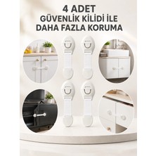 Ceylan Adam Mey Ithalat® 4'lü Esnek Kayışlı Çocuk Güvenlik Kilidi Pratik ve Güvenli Kullanım