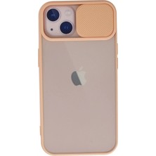 ALK Mey Ithalat®  iPhone 13 Kılıf Palm Buzlu Kamera Sürgülü Silikon - Pembe