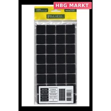 HBG Markt Mey Ithalat® Pacific 6025 Bl Yapışkanlı Keçe 25 mm x 25 mm Siyah