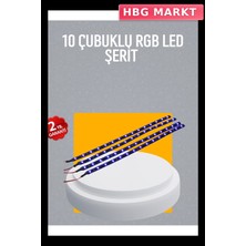 HBG Markt LED Yağmur Işığı Seti 10'lu Meteor Çubuk Kayan Yıldız Efektli