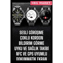 HBG Markt Mey Ithalat® Akıllı Saat Titreşimli Pusula Nabız ve Tansiyon Ölçer Nfc Uyumlu