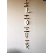 Moontime Alaçatı Ahşap Love Yazısı, Duvar Objesi, Askılı Balkon Süsü