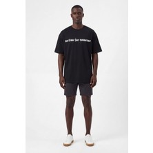 Blow Up Future Gen Natim Siyah Oversize Erkek T-Shirt 141495