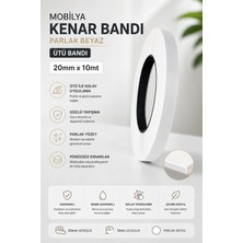 Moontime Alaçatı Mobilya Kenar Bandı Parlak Beyaz 20MMX10MT (Ütü Bandı)