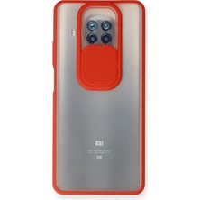 ALK Mey Ithalat®   Mi 10T Lite Kılıf Palm Buzlu Kamera Sürgülü Silikon - Kırmızı