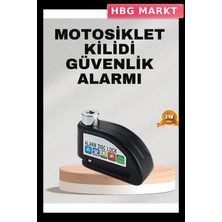 HBG Markt Mey Ithalat® Ekonomik Alarm Disk Kilidi Motosiklet Scooter Bisiklet Güvenlik