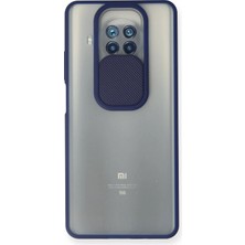 ALK Mey Ithalat®   Mi 10T Lite Kılıf Palm Buzlu Kamera Sürgülü Silikon - Lacivert