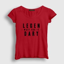 Presmono Kadın Kırmızı Legendary How I Met Your Mother T-Shirt