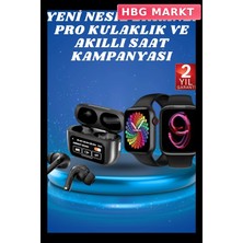 HBG Markt Mey Ithalat® Ekranlı Yeni Nesil Pro Kulaklık ve Akıllı Saat Kampanyası Kulak Içi Mikrofonlu
