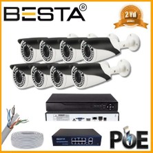 ALK 5 Mp 1440P 8 Kameralı Ip Poe Güvenlik Seti