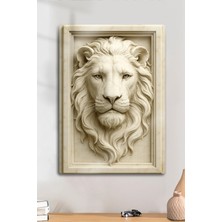 Moontime Alaçatı 3D Metal Baskı - Aslan Figürlü Dekoratif Tablo, Sanat, Ev Dekorasyon