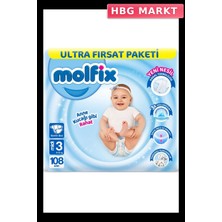 HBG Markt Mey Ithalat®   Bebek Bezi Ultra Fırsat Paketi 3 Beden 4-9 kg 108 Adet