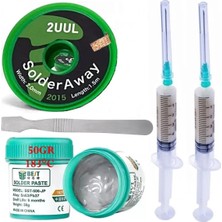 Smnr Best Krem Lehim Solder Paste 183°C SN63/PB37 50GR Flux Lehim Toplama ve 2UUL-2015 Lehim Emme Teli 2,0 mm XXL22