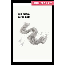 HBG Markt Mey Ithalat® 3x3 LED Işık Perdesi Şelale Model Iç Dış Mekân Dekorasyonu