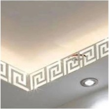 Moontime Alaçatı Dekor Süs Labırent Bordür 60 Adet 7x7 Pleksi Dekoratif Gümüş Ayna Antre Bordür
