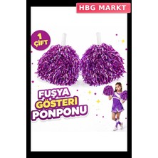 HBG Markt Mey Ithalat® 1 Çift ( 2 Adet ) Fuşya Renk 23 Nisan 19 Mayıs 29 Ekim Okul Gösteri Ponponları