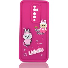 Moontime Alaçatı Oppo Reno 2z Labubu Kabartma Figürlü Çikolata Silikon Kapak