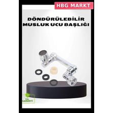 HBG Markt 1080° Dönebilen Musluk Ucu Çift Eksenli Mutfak ve Banyo Lavabo Aparatı