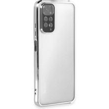 ALK Mey Ithalat®   Redmi Note 11 Kılıf  Lensli Silikon - Gümüş