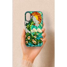 Vip Case iPhone 16 Plus Uyumlu Mozaik Okyanus Dalgası Desenli Silikon Kılıf