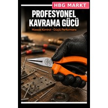 HBG Markt Uzun Ince Çeneli Profesyonel Kargaburun Dövme Çelik El Aleti