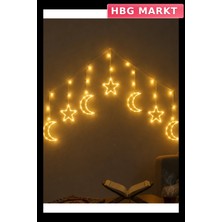 HBG Markt Büyük Ay Yıldız LED Işık Ramazan Dekorasyonu