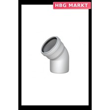 HBG Markt Mey Ithalat® Pvc Atık Su Borusu 45 Derece 110 mm 10 Adet