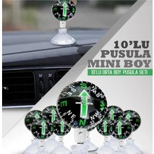 Moontime Alaçatı 10'lu Mini Pusula - Vantuzlu Oto Mini Pusula(10 Adet) Etiketçilere Özel Pusula