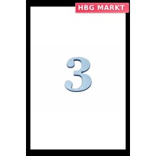 HBG Markt Mey Ithalat® Cemax Villa Boy 3 Rakamı 8,5 cm Yapışkanlı