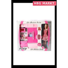 HBG Markt Mey Ithalat® 02318 Anlily Bebekli Mutfak Dolabı Oyun Seti
