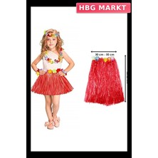 HBG Markt Mey Ithalat® Hawaii Hula Eteği Kırmızı Renk 40 cm