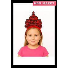 HBG Markt Mey Ithalat® Kırmızı Happy Birthday Prenses Tacı – Doğum Günü Taç Aesuarı