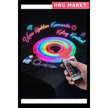 HBG Markt Rgb Akıllı LED Neon Şerit Işık 3 Metre