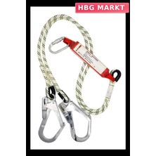 HBG Markt Mey Ithalat® Çift Bacaklı Şok Emicili Lanyard Büyük Kancalı