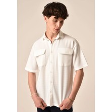 S13 Store Regular Fit Desenli Erkek Kısa Kollu Gömlek