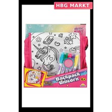 HBG Markt Mey Ithalat® Boyanabilir Desenli Unicorn Sırt Çantası