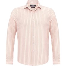 S13 Store Slim Fit Çizgili Uzun Kollu Erkek Gömlek