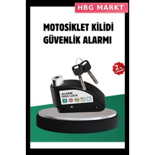HBG Markt Mey Ithalat® Titreşim Sensörlü Alarm Disk Kilidi Motosiklet Scooter Bisiklet