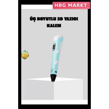 HBG Markt Mey Ithalat® 3D Kalem Ergonomik ve 1.75 mm Filament Destekli Fdm Yazıcı Kalemi