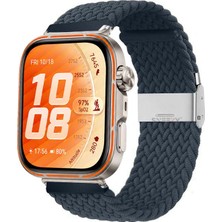 Sneezy Huawei Watch Fit 5 Pro Ile Uyumlu Metal Klipsli Solo Fiberlink Yumuşak Kumaş Örgü Kordon