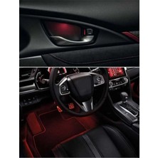 Moontime Alaçatı Honda Civic Fc5 Uyumlu Kapı Iç ve Ayak Aydınlatma Kırmızı