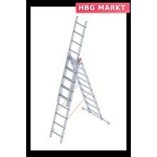 HBG Markt Mey Ithalat® Saraylı 3x9 A Tipi Sürgülü Merdiven 7,41 Metre