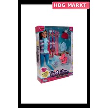 HBG Markt Mey Ithalat® WG-66730-66731 Aksesuarlı Kayakçı Bebek 29 cm -Vardem Oyuncak