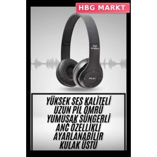 HBG Markt Mey Ithalat® Kulak Üstü Bluetooth Kulaklık Yüksek Ses Kaliteli Ayarlanabilir