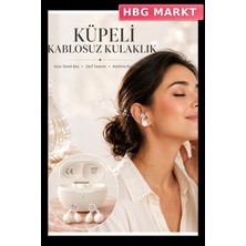 HBG Markt Küpeli Kablosuz Kulaklık Kristal Taş Detaylı Şık Aksesuar
