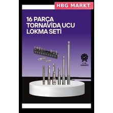 HBG Markt 16 Parça Bits ve Adaptör Seti Profesyonel Vidalama Seti