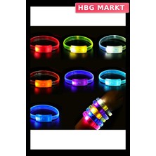 HBG Markt Festival Parti LED Bileklik 3 Modlu Işıklı Karışık Renk 1 Adet
