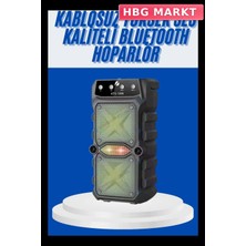 HBG Markt Mey Ithalat® Büyük Boy Bluetooth Hoparlör Çoklu Bağlantı Çift Çıkışlı Taşınabilir Kesintisiz