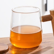 17564 Herby Borosilikat Cam Süzgeçli Kupa Bitki Çayı Demliği 500 ml